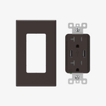 Dual Pack Smart Wall Outlet Set with Frame