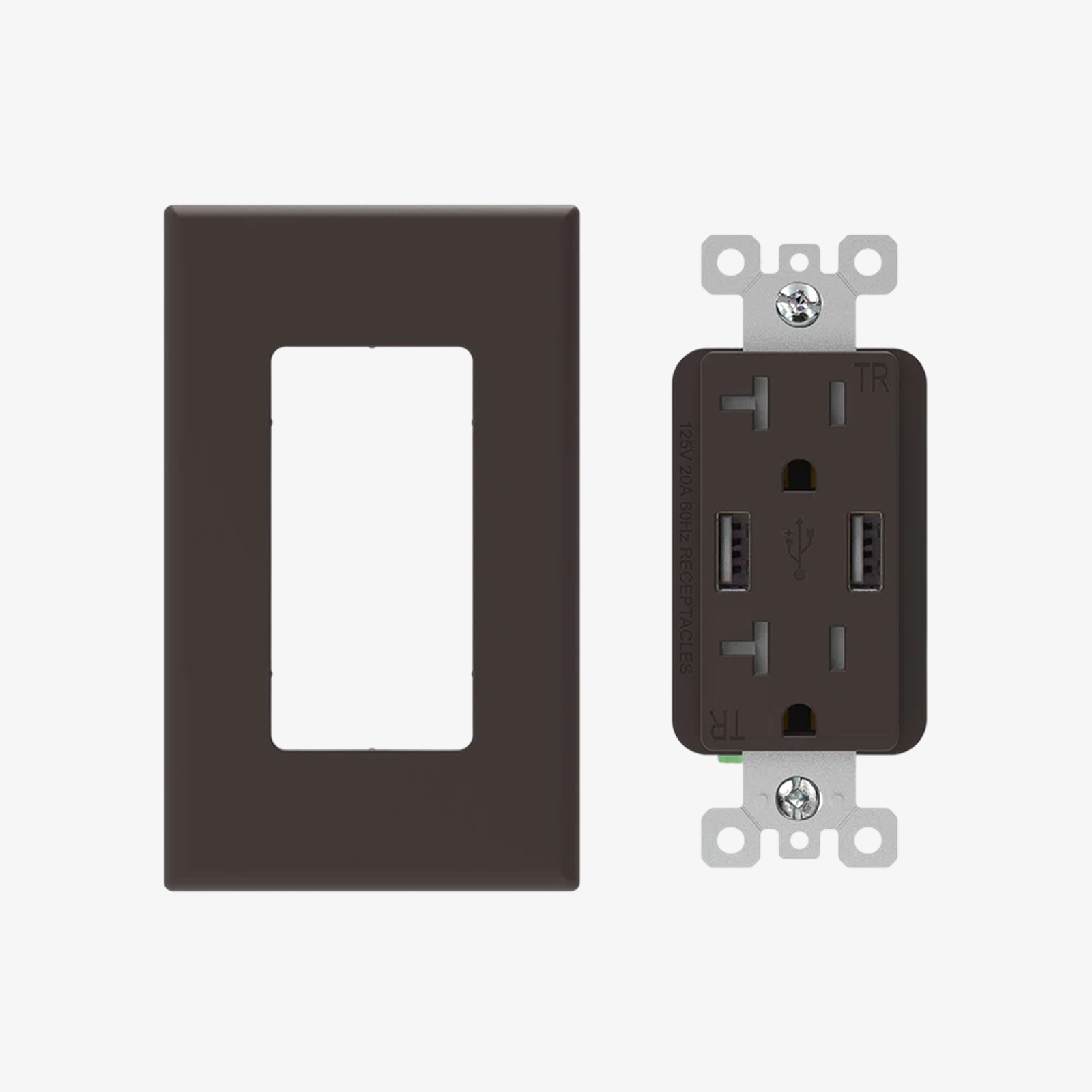 Dual Pack Smart Wall Outlet Set with Frame