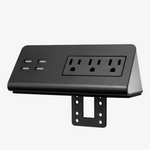 Desk-Mount Power Outlet with Dual USB Ports