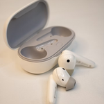 TWS Bluetooth Earbuds - White with Grey Case
