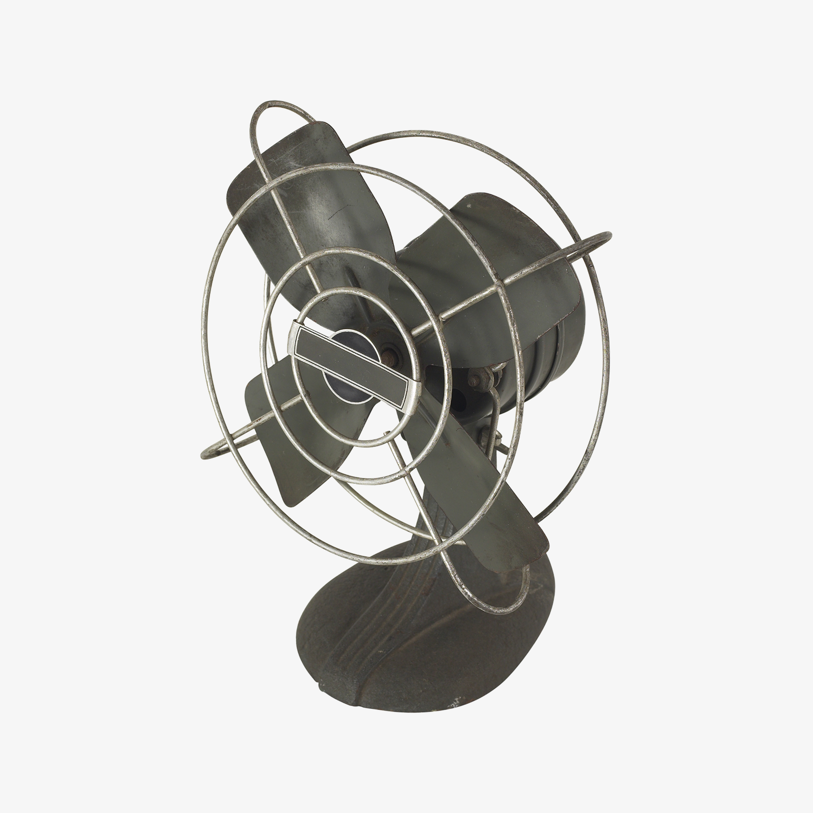 RetroWind™ Vintage Green Metal Desk Fan