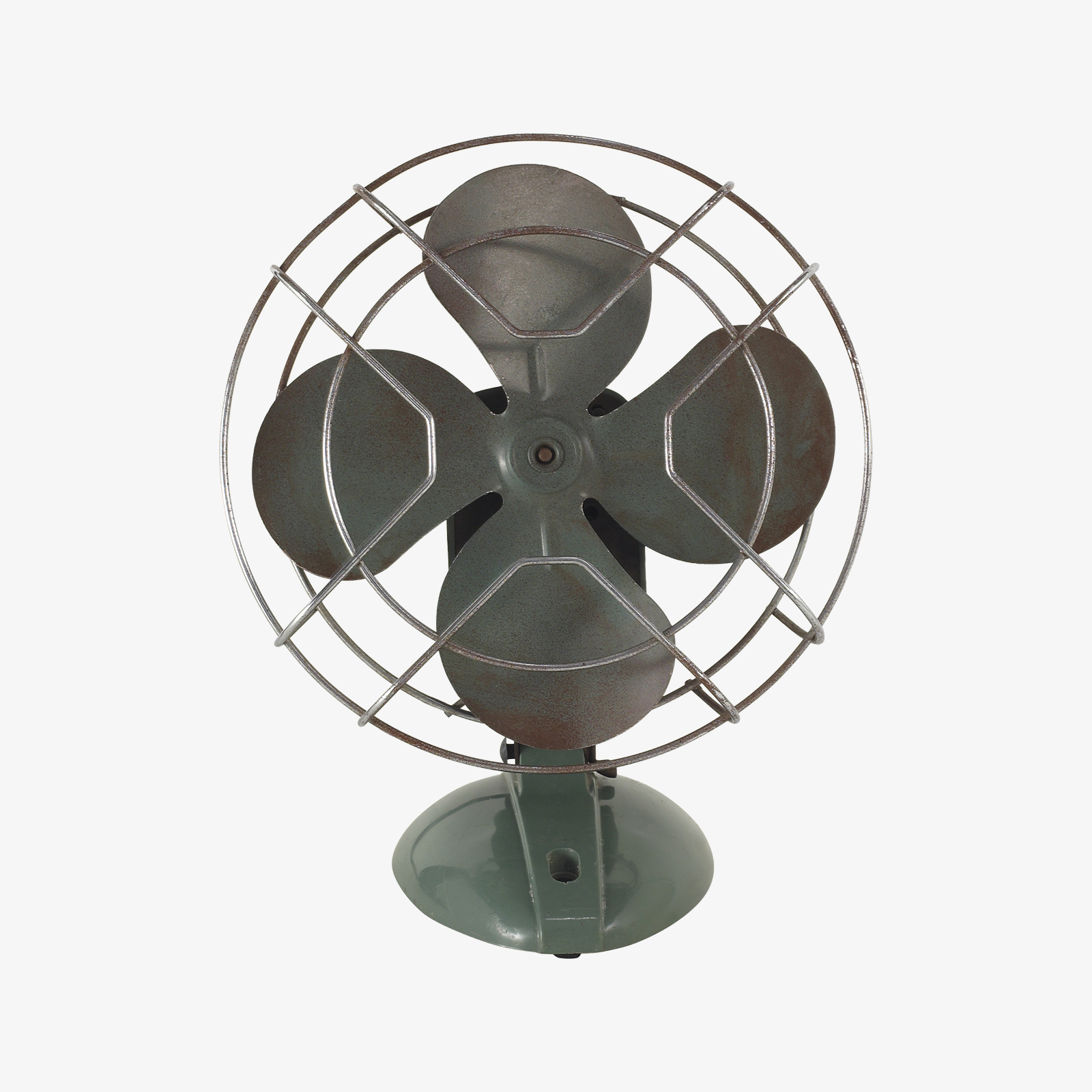 RetroWind™ Vintage Green Metal Desk Fan