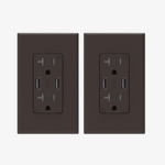 Dual Pack Smart Wall Outlet Set with Frame