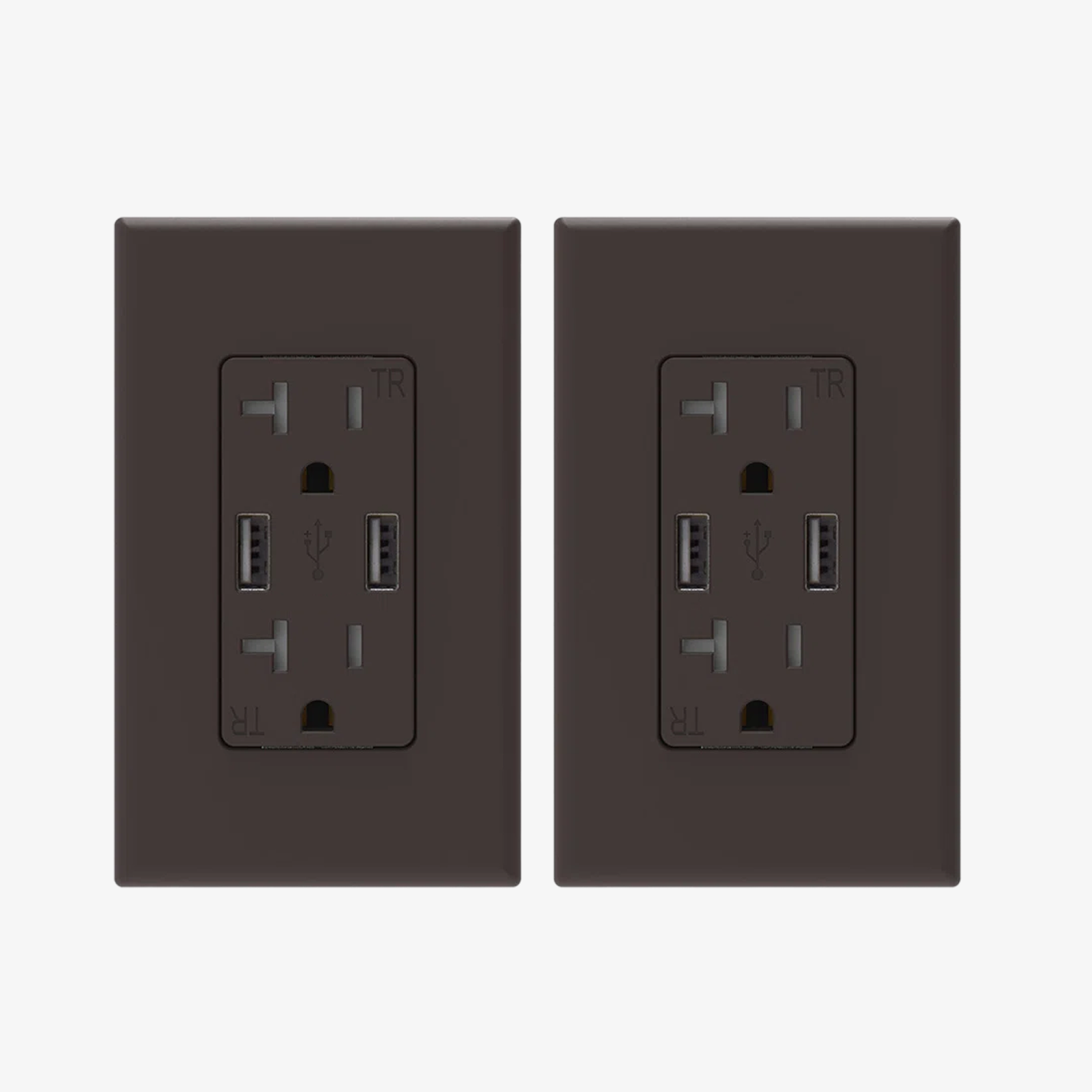 Dual Pack Smart Wall Outlet Set with Frame