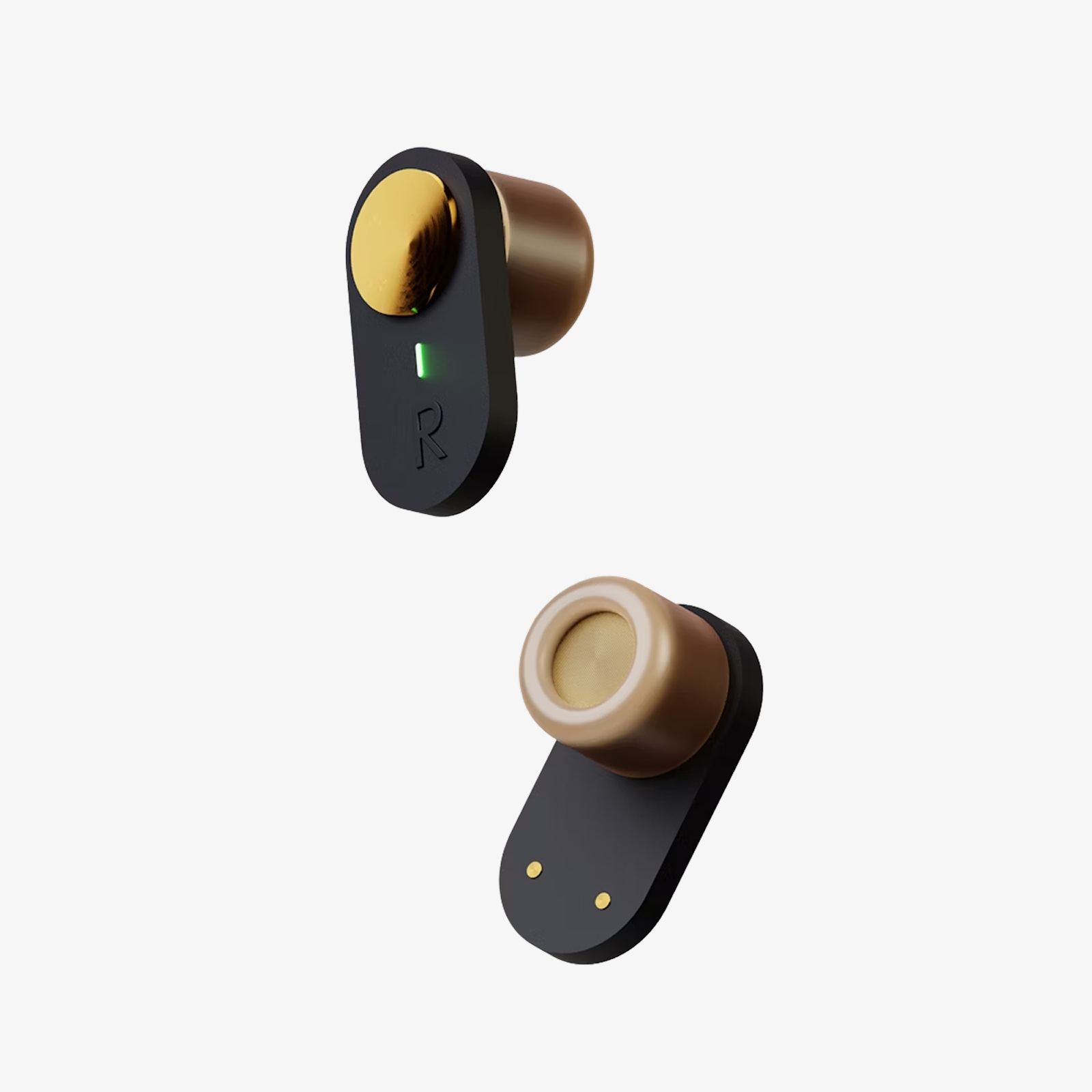 TWS Bluetooth Earbuds - Gold with Glossy Case