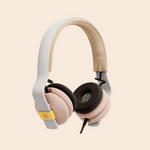 RetroFold Over-Ear Headphones – Blush & Gold Edition