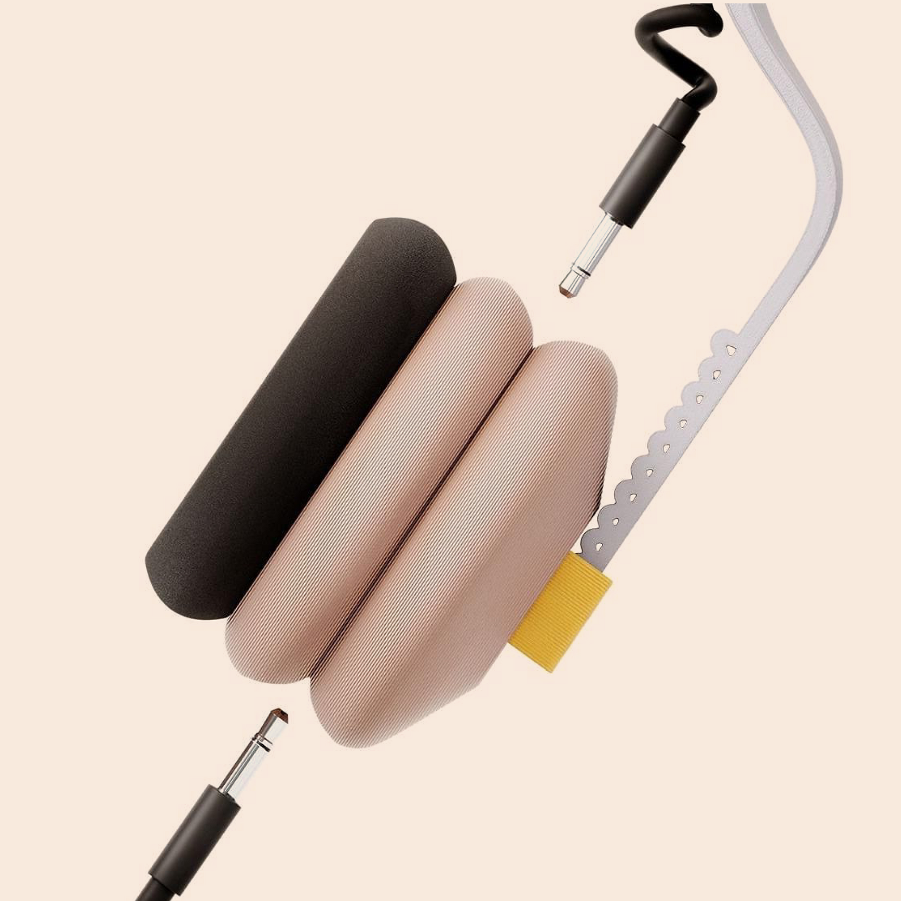 RetroFold Over-Ear Headphones – Blush & Gold Edition