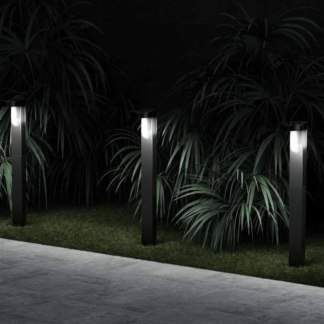 LumenPath Outdoor Bollard Light (Motion & Dusk Sensor)