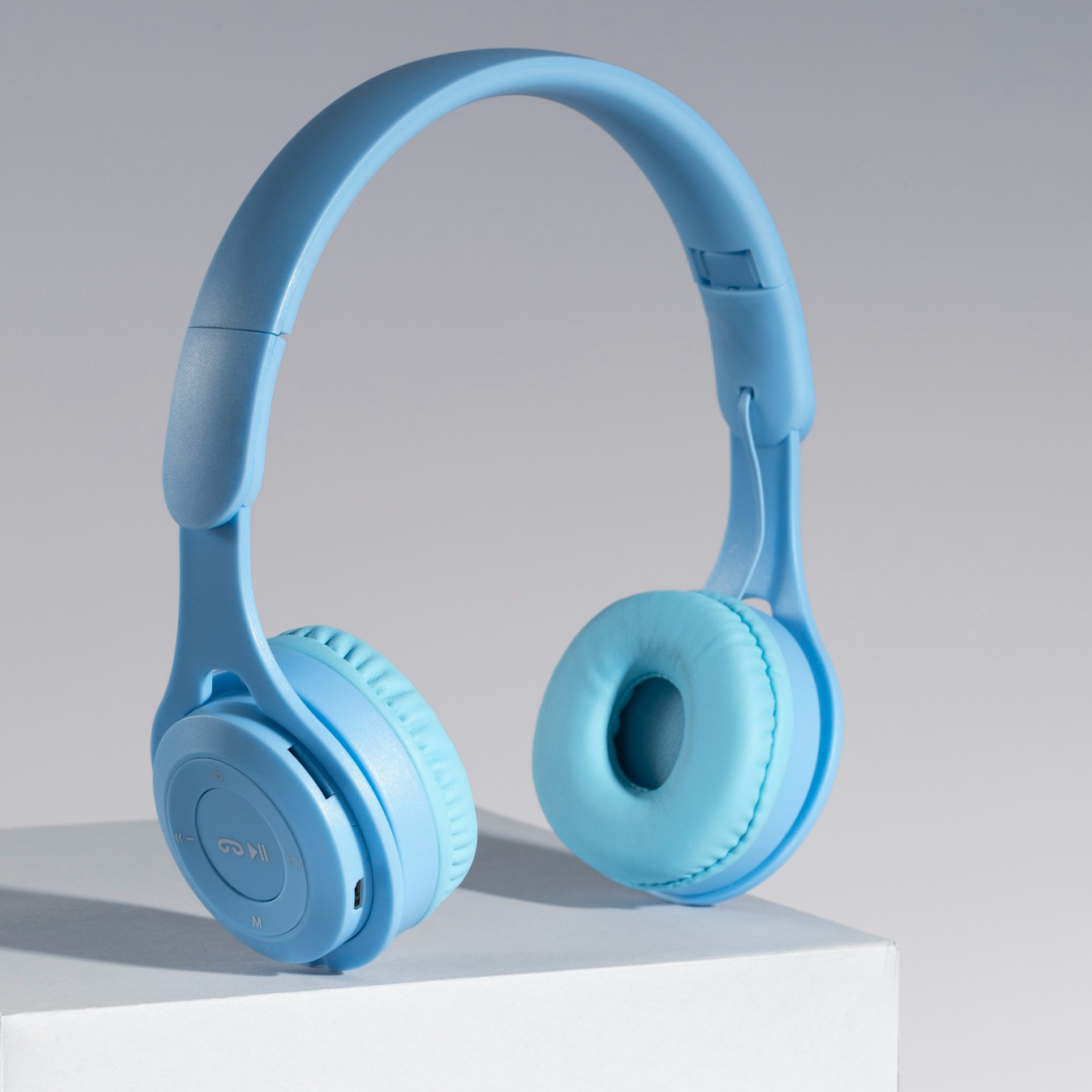 SonicWave Over-Ear Headphones – Sky Blue Edition