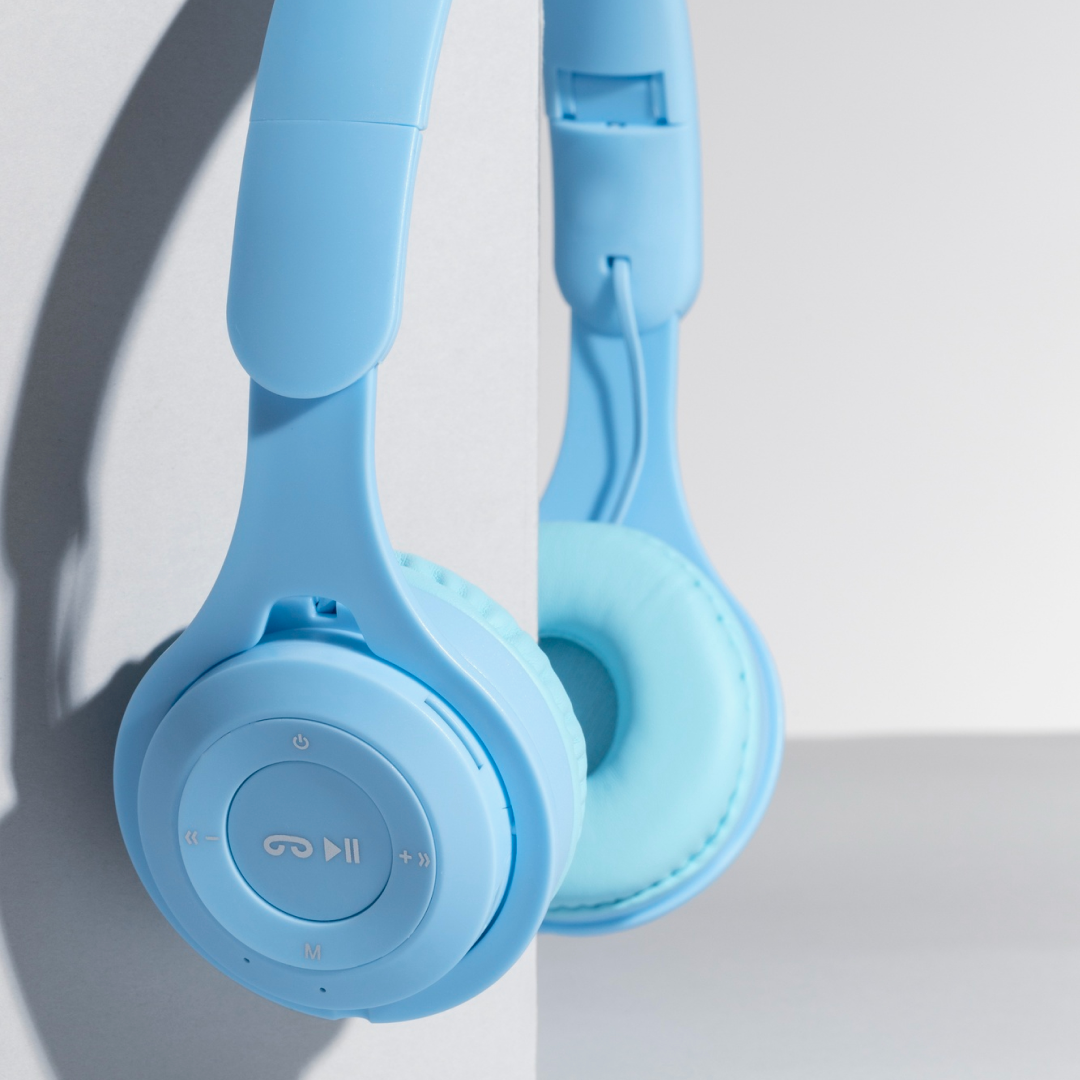 SonicWave Over-Ear Headphones – Sky Blue Edition