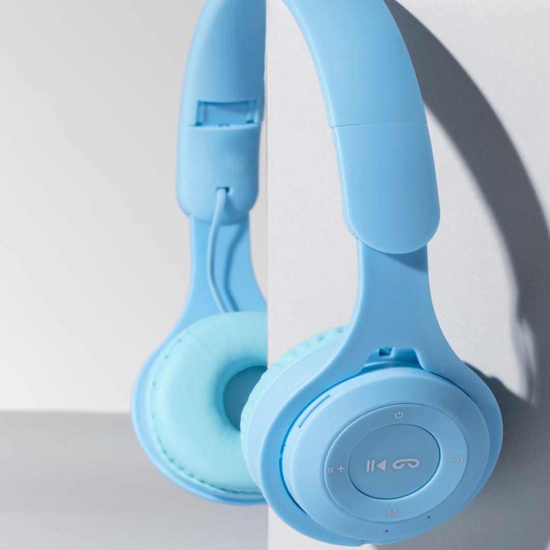 SonicWave Over-Ear Headphones – Sky Blue Edition