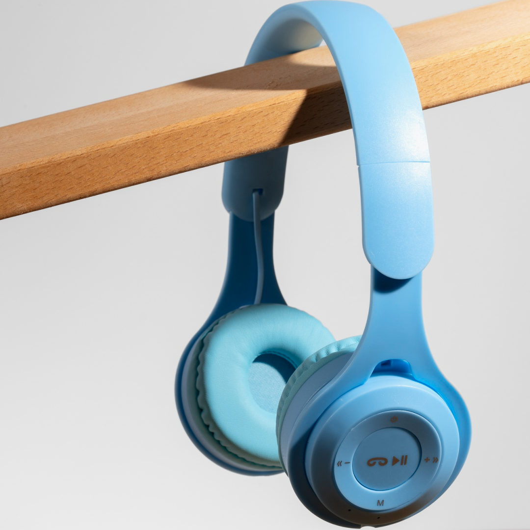 SonicWave Over-Ear Headphones – Sky Blue Edition