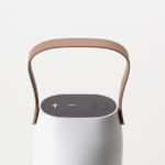 LumaCarry Lantern Speaker – Leather Handle (White Sand)