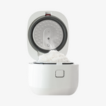 Compact White Electric Rice Cooker — 4-Cup Capacity