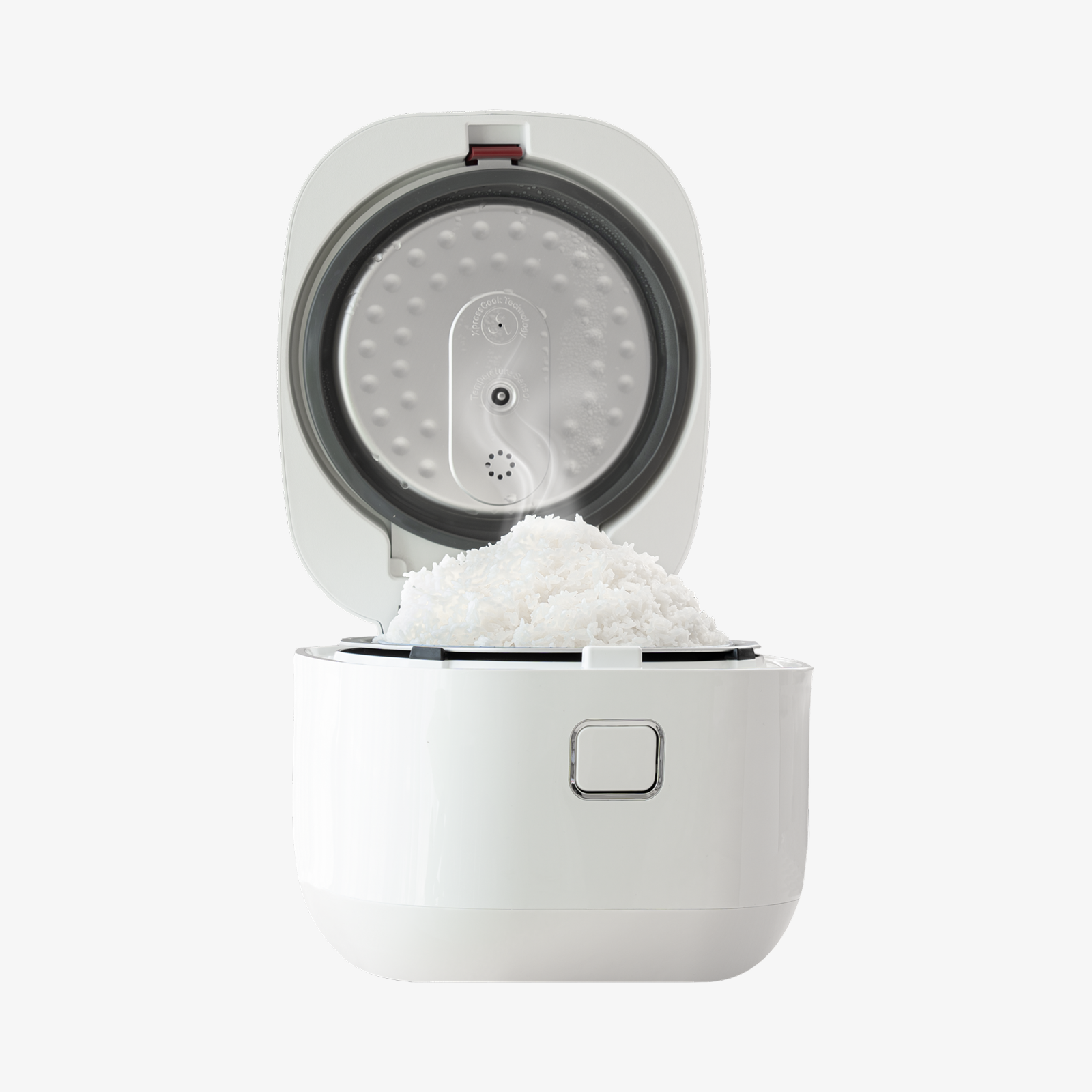 Compact White Electric Rice Cooker — 4-Cup Capacity