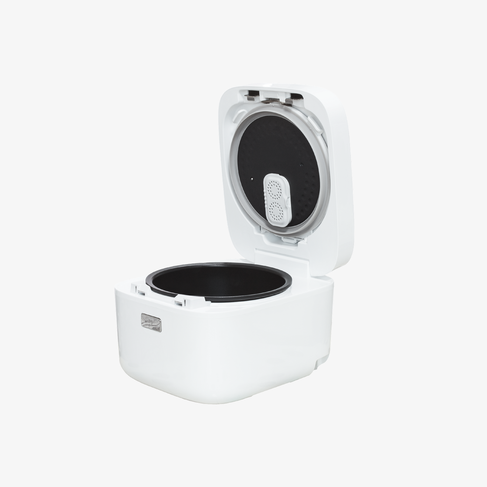Compact White Electric Rice Cooker — 4-Cup Capacity