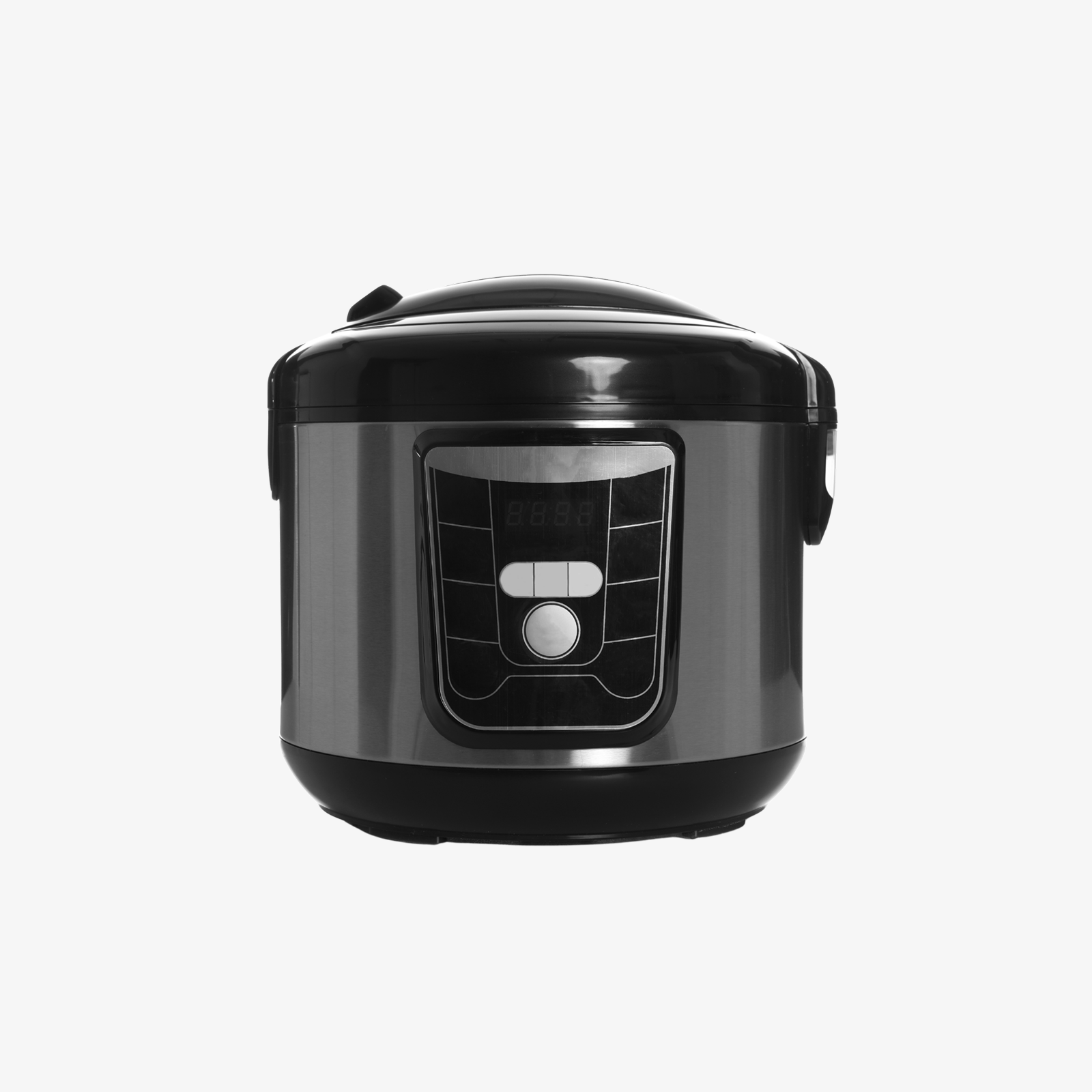 Black Multi-Function Rice Cooker with Steaming Basket — 8-Cup