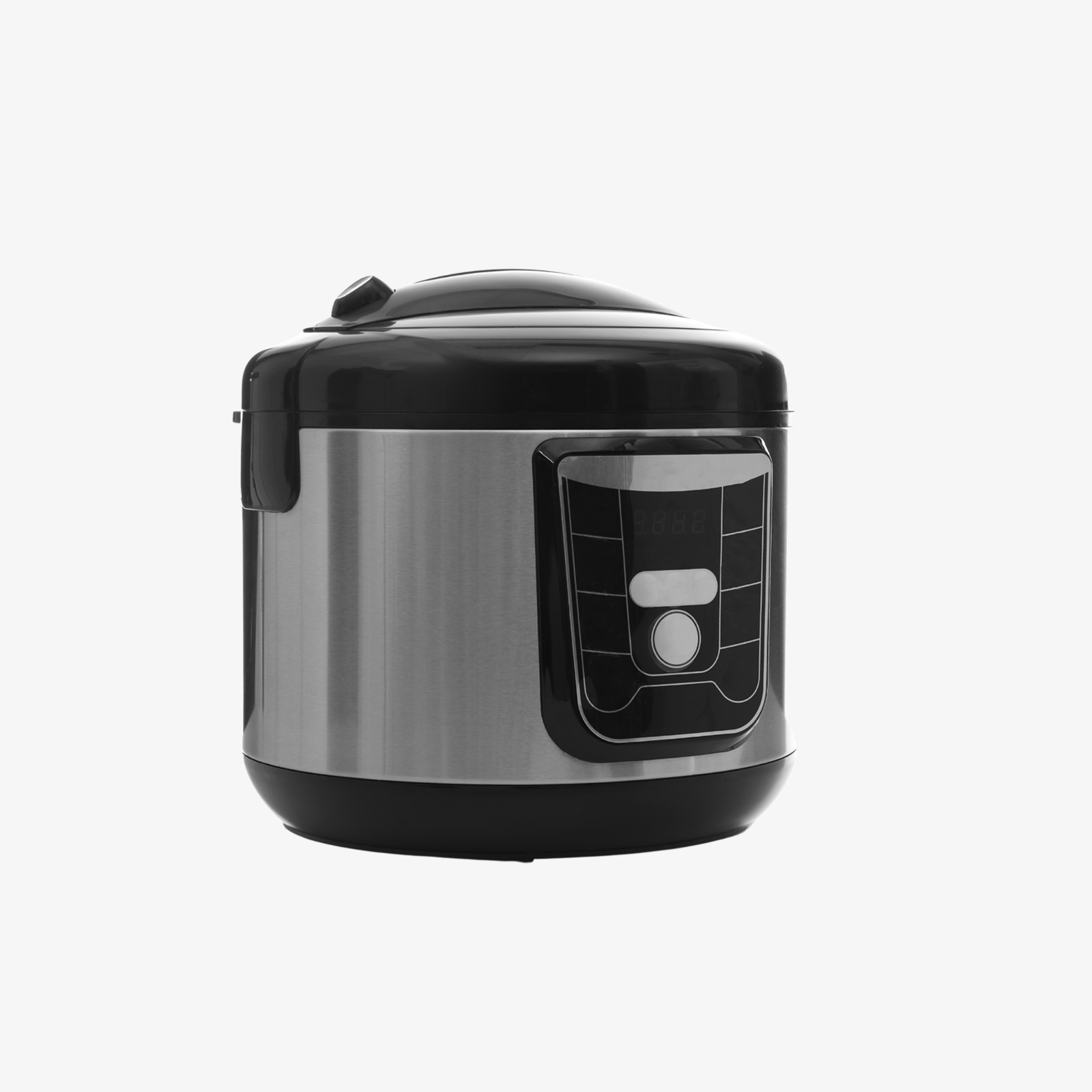 Black Multi-Function Rice Cooker with Steaming Basket — 8-Cup