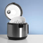 Black Multi-Function Rice Cooker with Steaming Basket — 8-Cup
