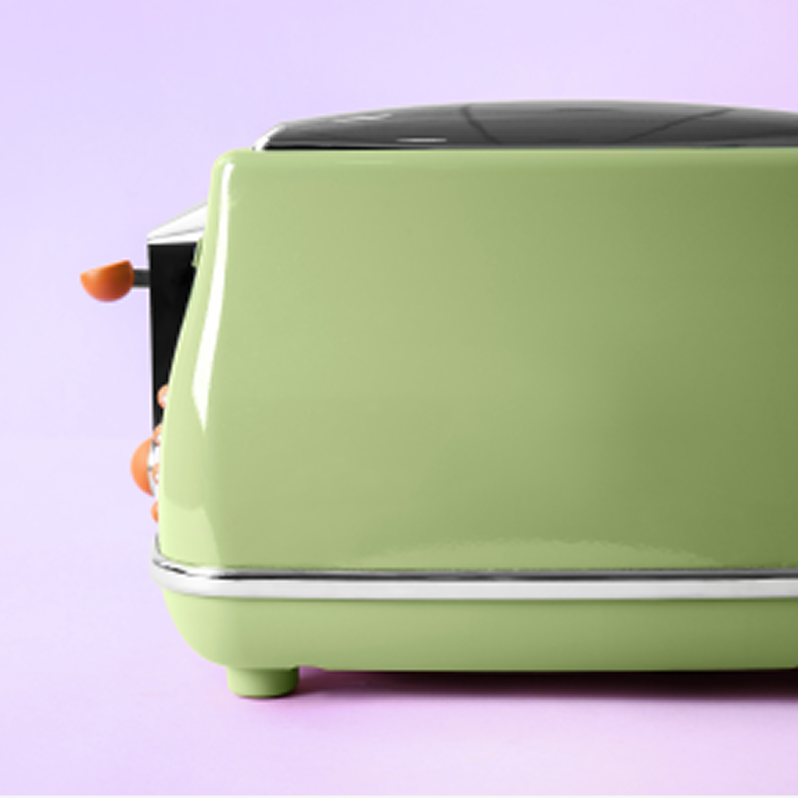 Retro Green 2-Slice Toaster — Vintage Style with 6 Browning Levels
