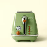 Retro Green 2-Slice Toaster — Vintage Style with 6 Browning Levels