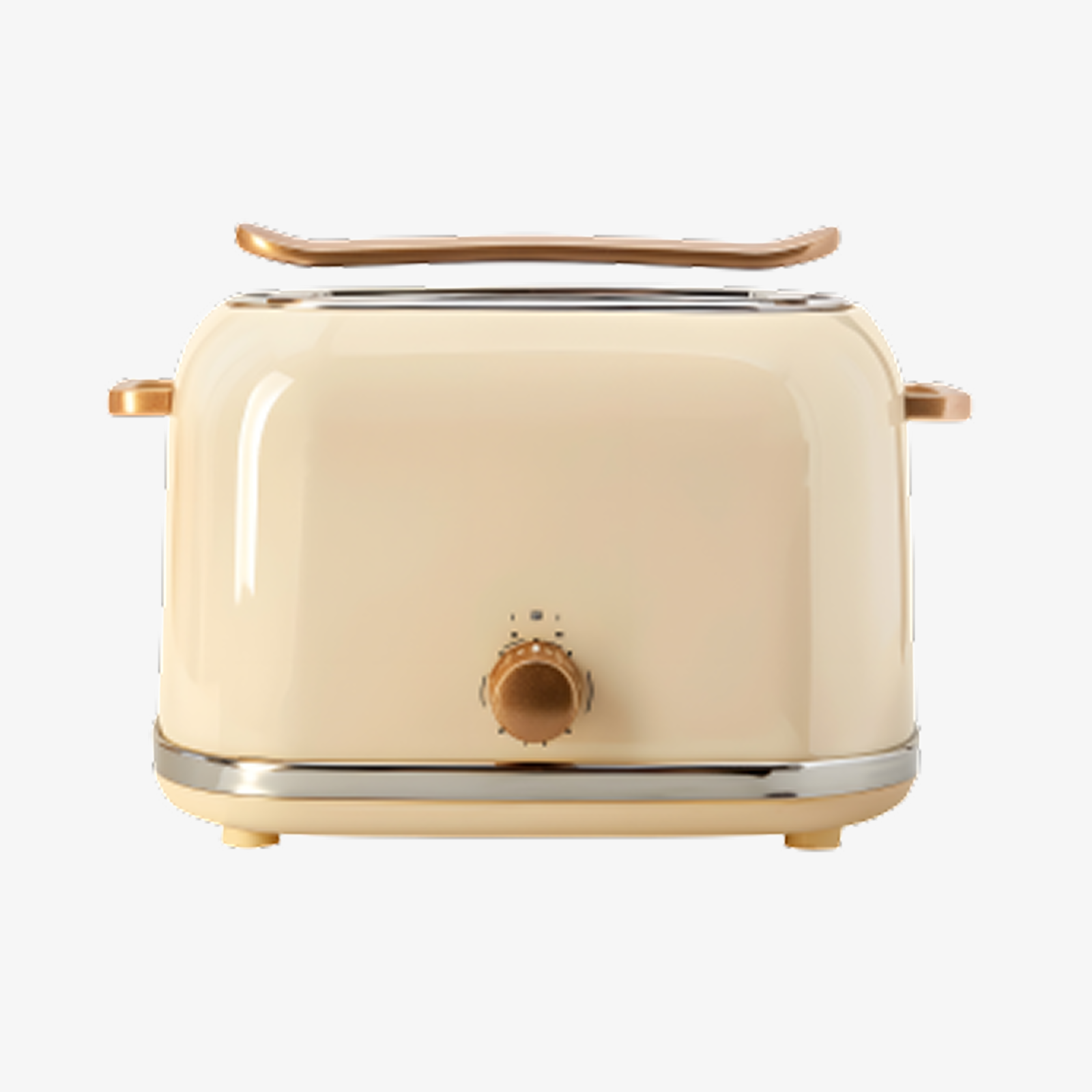 Cream Vintage 2-Slice Toaster — Classic Elegance with Durable Finish